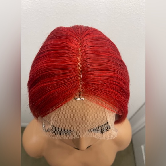 New! 12” Middle T Part, Straight Human Hair Bob Wig - Picture 9 of 11